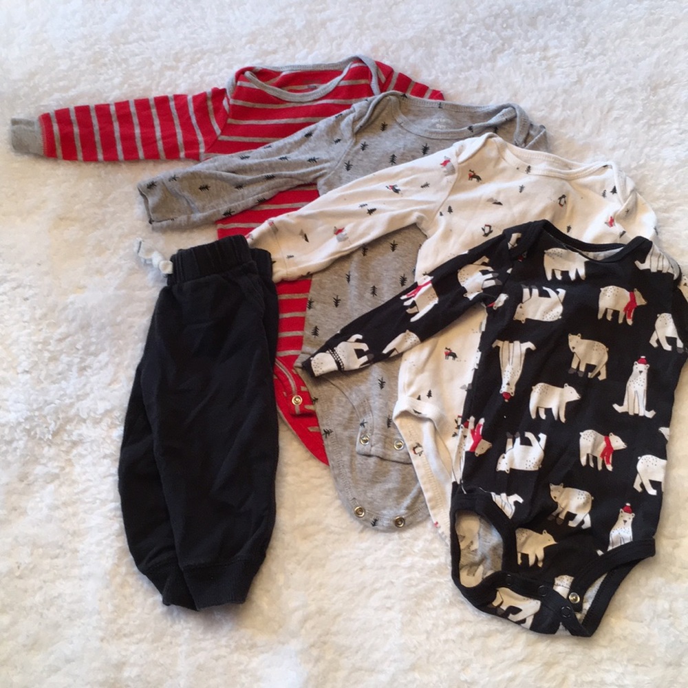 Carter’s boy long sleeve onesies
